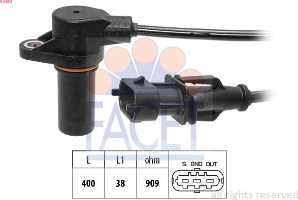 FACET 9.0854 - Crankshaft position sensor, RPM car-mod.net