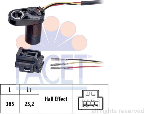 FACET 9.0855 - RPM Sensor of AT, automatic transmission car-mod.net