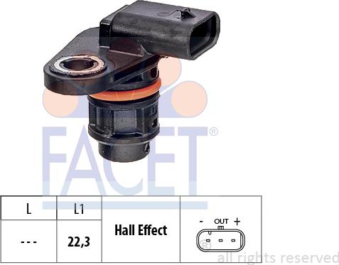 FACET 9.0856 - Camshaft position Sensor car-mod.net