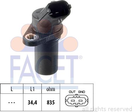 FACET 9.0837 - Crankshaft position sensor, RPM car-mod.net