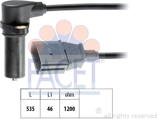 FACET 9.0391 - Crankshaft position sensor, RPM car-mod.net