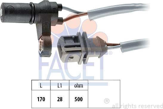FACET 9.0392 - RPM Sensor of AT, automatic transmission car-mod.net