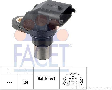 FACET 9.0344 - Camshaft position Sensor car-mod.net