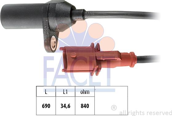 FACET 9.0356 - Crankshaft position sensor, RPM car-mod.net