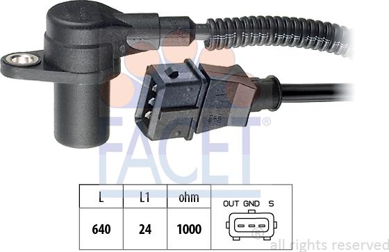FACET 9.0301 - Crankshaft position sensor, RPM car-mod.net