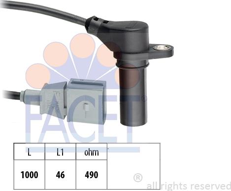FACET 9.0218 - Crankshaft position sensor, RPM car-mod.net
