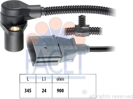 FACET 9.0287 - Crankshaft position sensor, RPM car-mod.net