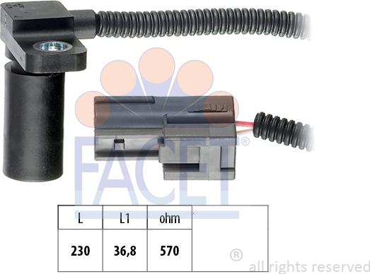 FACET 9.0233 - RPM Sensor of AT, automatic transmission car-mod.net