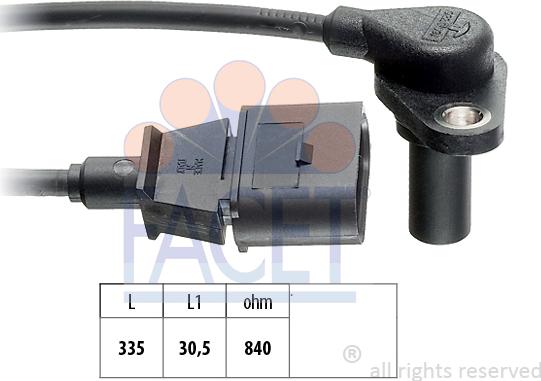 FACET 9.0220 - RPM Sensor of AT, automatic transmission car-mod.net