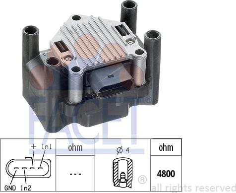FACET 9.8120 - Ignition Coil car-mod.net