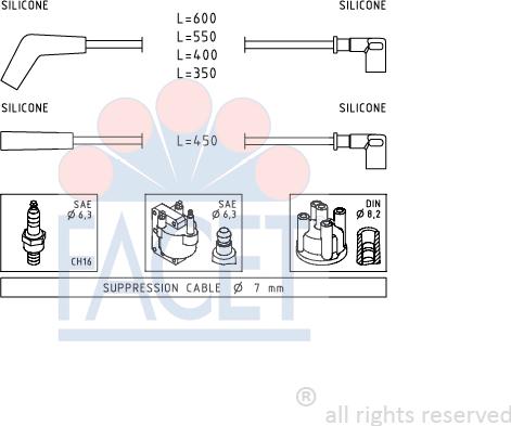 FACET 4.9914 - Ignition Cable Kit car-mod.net