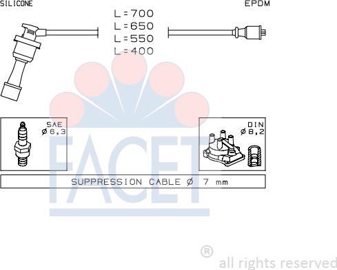 FACET 4.9401 - Ignition Cable Kit car-mod.net