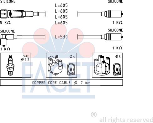 FACET 4.9549 - Ignition Cable Kit car-mod.net