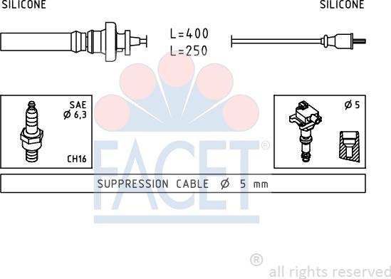 FACET 4.9883 - Ignition Cable Kit car-mod.net