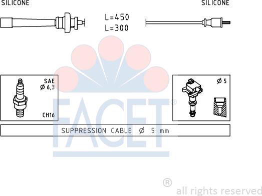 FACET 4.9764 - Ignition Cable Kit car-mod.net