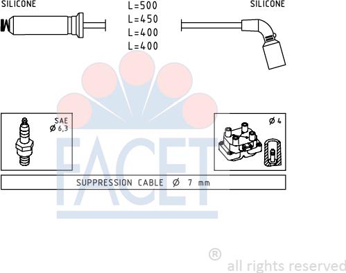 FACET 4.9730 - Ignition Cable Kit car-mod.net