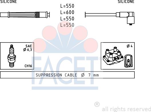 FACET 4.7246 - Ignition Cable Kit car-mod.net