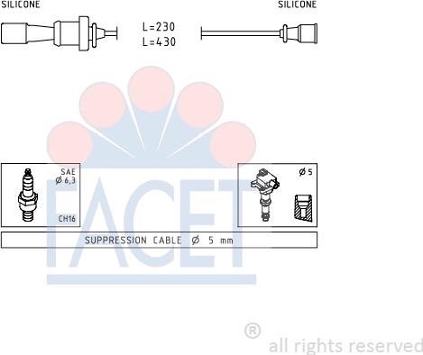 FACET 4.7251 - Ignition Cable Kit car-mod.net