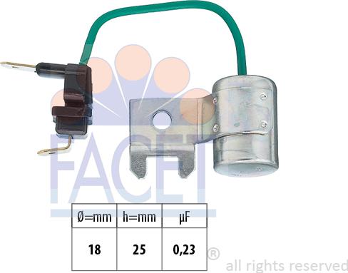 FACET 0.0179/95 - Condenser, ignition car-mod.net