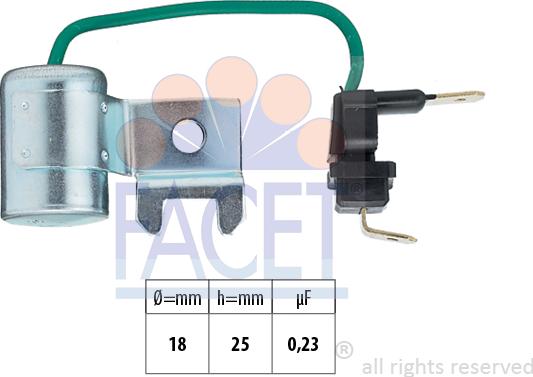 FACET 0.0179/96 - Condenser, ignition car-mod.net