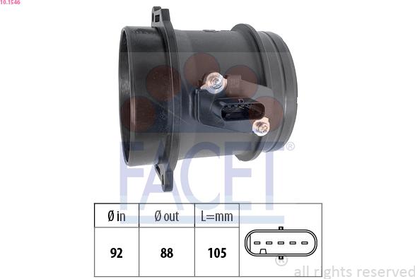 FACET 10.1546 - Air Mass Sensor car-mod.net