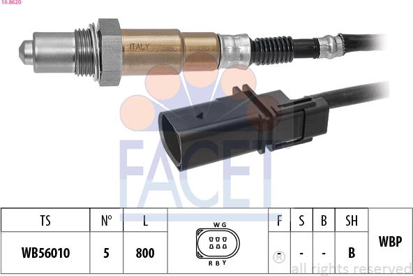 FACET 10.8620 - Oxygen, Lambda Sensor car-mod.net