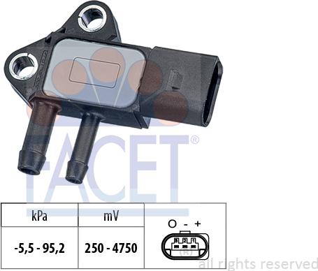 FACET 10.3297 - Exhaust pressure Sensor car-mod.net