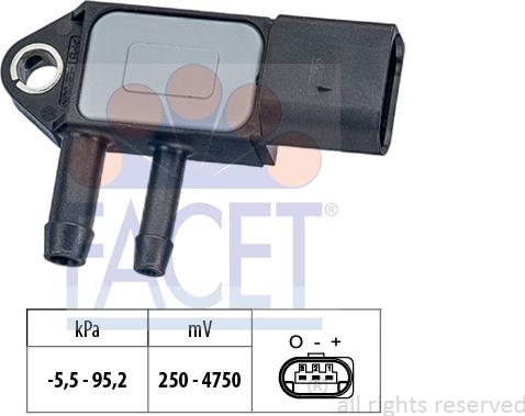 FACET 10.3263 - Pressure Sensor, brake booster car-mod.net