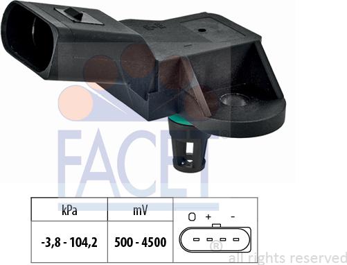 FACET 10.3280 - Exhaust pressure Sensor car-mod.net