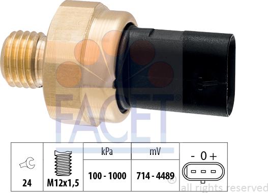 FACET 25.0001 - Sender Unit, oil pressure car-mod.net