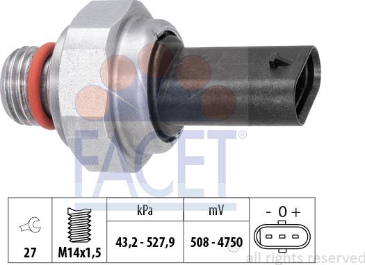 FACET 25.0007 - Exhaust pressure Sensor car-mod.net