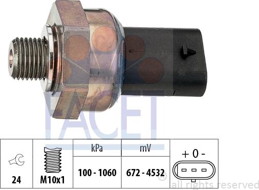 FACET 25.0015 - Sender Unit, oil pressure car-mod.net