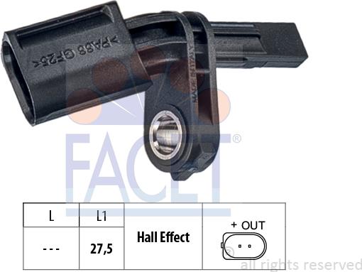 FACET 21.0006 - ABS sensor, wheel speed car-mod.net