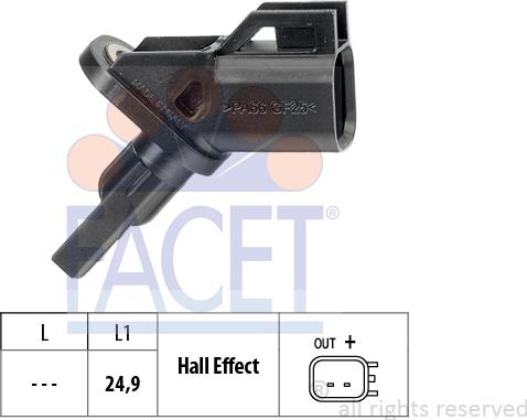 FACET 21.0001 - ABS sensor, wheel speed car-mod.net