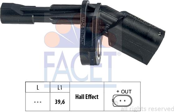 FACET 21.0174 - ABS sensor, wheel speed car-mod.net