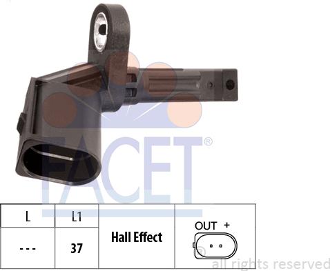 FACET 21.0014 - ABS sensor, wheel speed car-mod.net