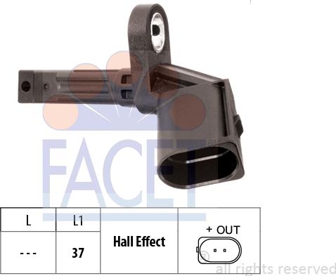 FACET 21.0015 - ABS sensor, wheel speed car-mod.net