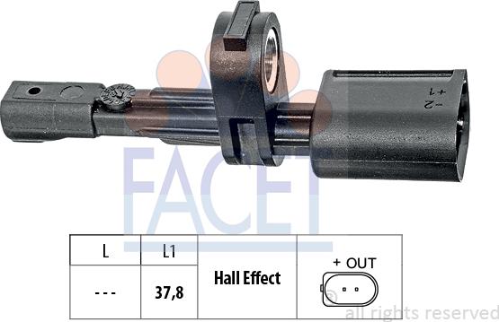 FACET 21.0017 - ABS sensor, wheel speed car-mod.net