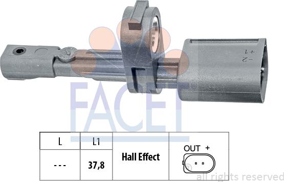 FACET 21.0134 - ABS sensor, wheel speed car-mod.net