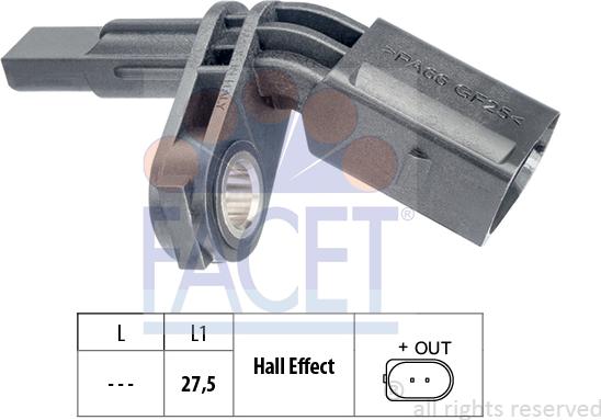 FACET 21.0172 - ABS sensor, wheel speed car-mod.net