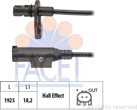 FACET 21.0247 - ABS sensor, wheel speed car-mod.net