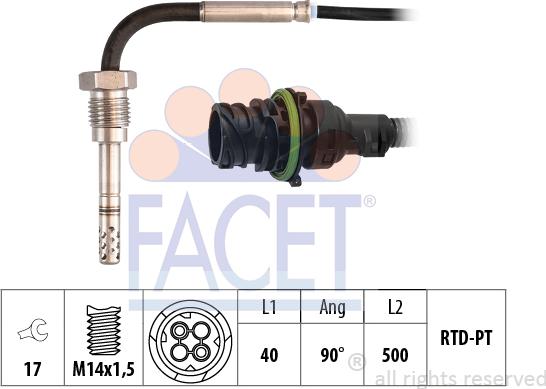 FACET 22.0371 - Sensor of exhaust gas Temperature car-mod.net