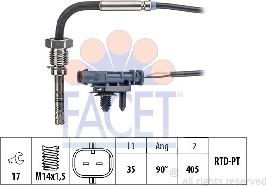 FACET 22.0233 - Sensor of exhaust gas Temperature car-mod.net
