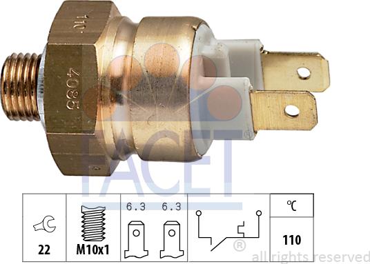FACET 7.4085 - Coolant temperature Sensor car-mod.net