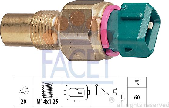 FACET 7.4114 - Coolant temperature Sensor car-mod.net