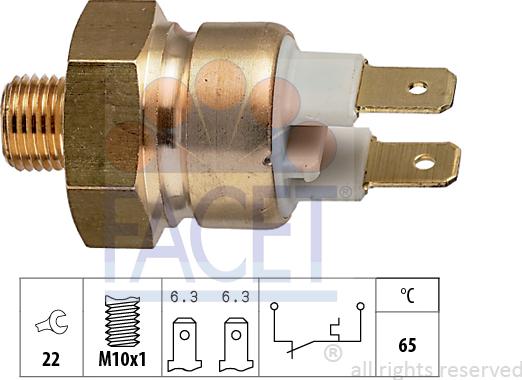 FACET 7.4112 - Temperature Switch, radiator / air conditioner fan car-mod.net