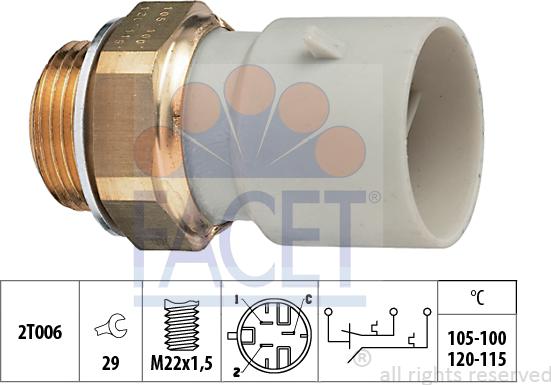 FACET 7.5649 - Temperature Switch, radiator / air conditioner fan car-mod.net