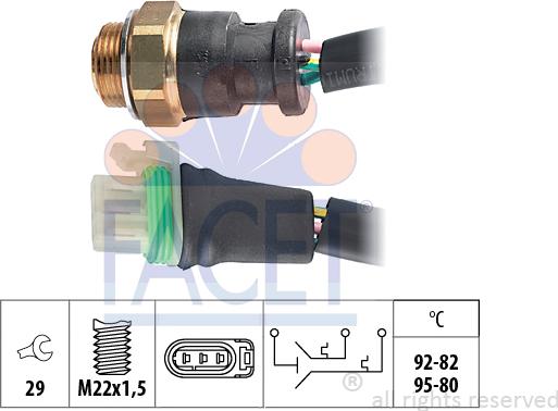 FACET 7.5656 - Temperature Switch, radiator / air conditioner fan car-mod.net