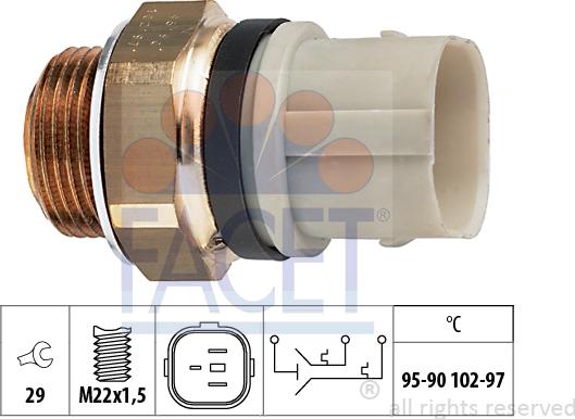 FACET 7.5652 - Temperature Switch, radiator / air conditioner fan car-mod.net