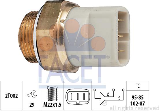 FACET 7.5605 - Temperature Switch, radiator / air conditioner fan car-mod.net